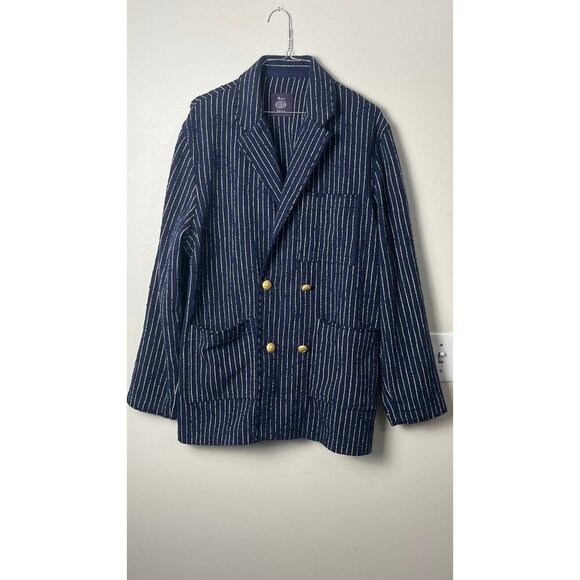 RES IPSA TEXTURED WOVEN DOUBLE BREASTED JACKET L - Picture 1 of 11